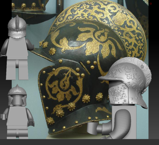 Burgonet Knight Helmet 3D Print 508095