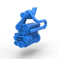 Diecast Turbo straight-six engine Scale 1:25 - Thumbnail 4