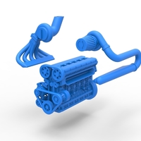 Diecast Turbo straight-six engine Scale 1:25 - Thumbnail 14