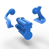 Diecast Turbo straight-six engine Scale 1:25 - Thumbnail 16