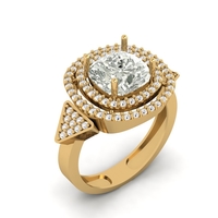 Cushion Diamond Ring R 193 - Thumbnail 3
