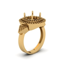 Cushion Diamond Ring R 193 - Thumbnail 4