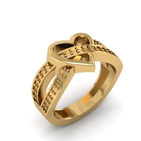 Heart Diamond Ring R 192 - Thumbnail 4