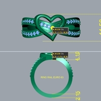 Heart Diamond Ring R 192 - Thumbnail 5