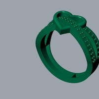 Heart Diamond Ring R 192 - Thumbnail 6