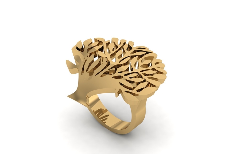 Tree Of Life Ring R 191 3D Print 508195