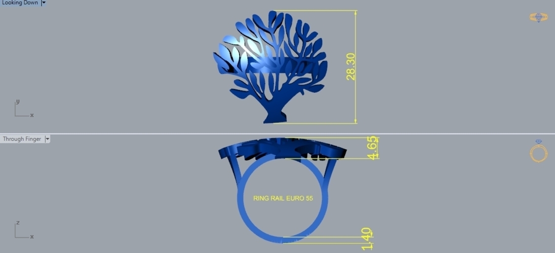 Tree Of Life Ring R 191 3D Print 508199