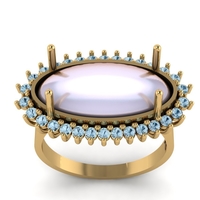 Pearl and Diamond Ring R 151 Free Model - Thumbnail 2