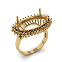 Pearl and Diamond Ring R 151 Free Model - Thumbnail 3