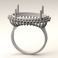 Pearl and Diamond Ring R 151 Free Model - Thumbnail 4