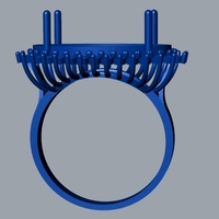 Pearl and Diamond Ring R 151 Free Model - Thumbnail 7