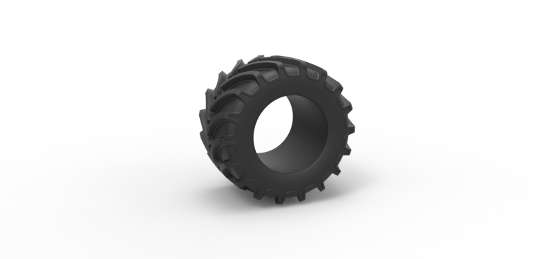 Tractor tire 14 Scale 1:25