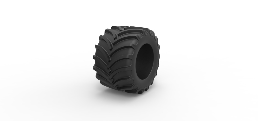 Diecast Tractor tire 14 Scale 1:25 3D Print 508223