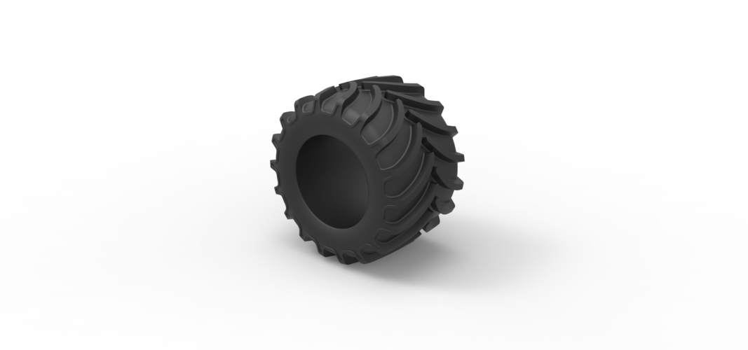 Diecast Tractor tire 14 Scale 1:25 3D Print 508228