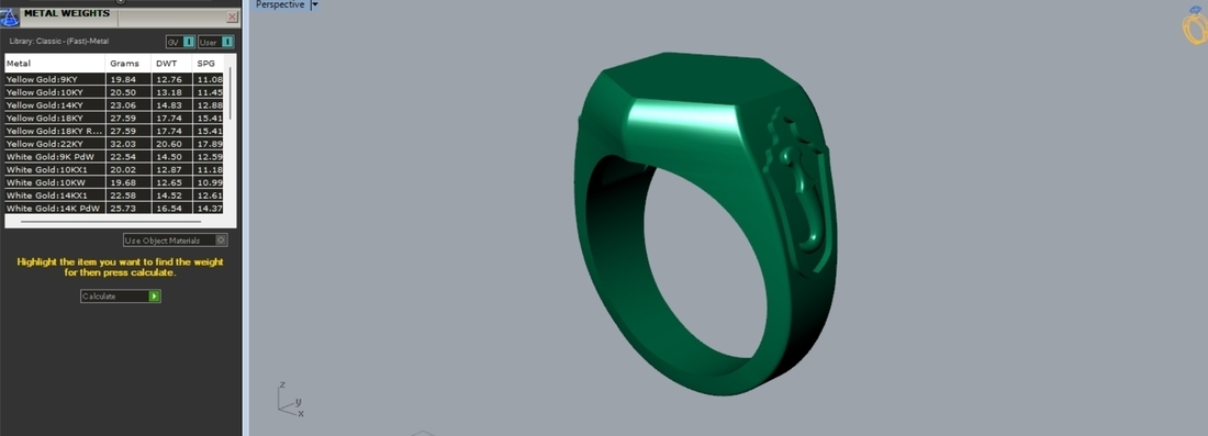 Hexagon Signet Ring R 188 3D Print 508239