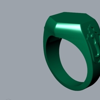 Hexagon Signet Ring R 188 - Thumbnail 4