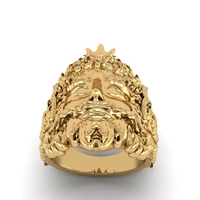 Zeus Greek God Head Ring R 187 - Thumbnail 2
