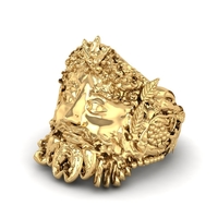 Zeus Greek God Head Ring R 187 - Thumbnail 3