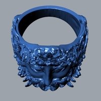 Zeus Greek God Head Ring R 187 - Thumbnail 6