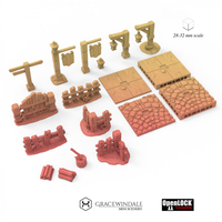 Small Town Streets Set 3D Printing 508319