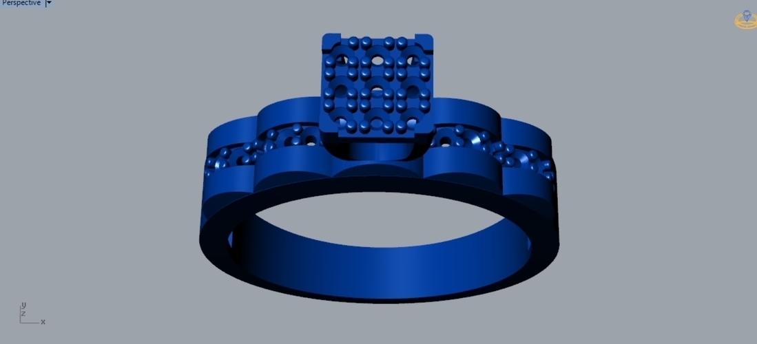 Engagement Diamond Ring R 186 3D Print 508348