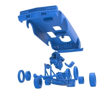 Front engine old school dragster with shell V2 Scale 1:25 - Thumbnail 20