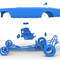 Front engine old school dragster with shell V2 Scale 1:25 - Thumbnail 21