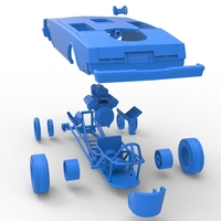 Front engine old school dragster with shell V2 Scale 1:25 - Thumbnail 24
