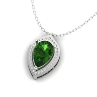 Small Pear Emerald Pendant P 066 3D Printing 508390