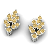 Leaf Diamond Earring E 16 - Thumbnail 1