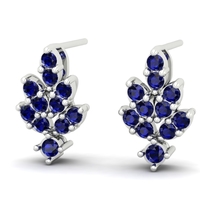 Small Leaf Diamond Earring E 16 3D Printing 508399