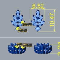 Leaf Diamond Earring E 16 - Thumbnail 4