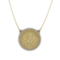 Coin Bezel Diamond Pendant 065 - Thumbnail 2
