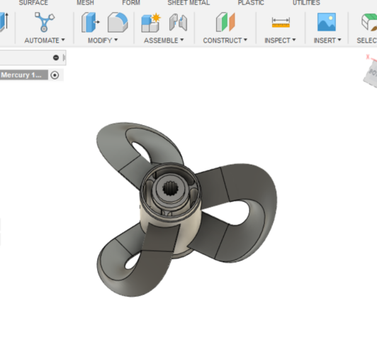 TOROIDAL PROPELLER FOR MERCURY, YAMAHA, ETC... 9.9-20HP  3D Print 508416