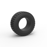 Small Diecast truck tire 3 Scale 1:25 3D Printing 508420