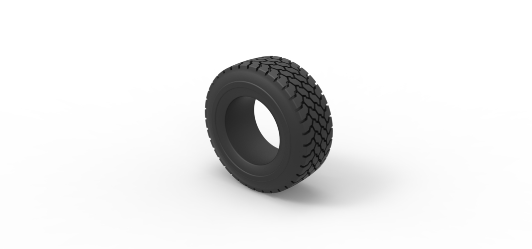 Diecast truck tire 3 Scale 1:25 3D Print 508426