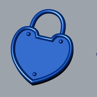 Heart Lock Pendant P 060 - Thumbnail 5