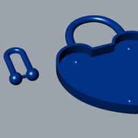Heart Lock Pendant P 060 - Thumbnail 6