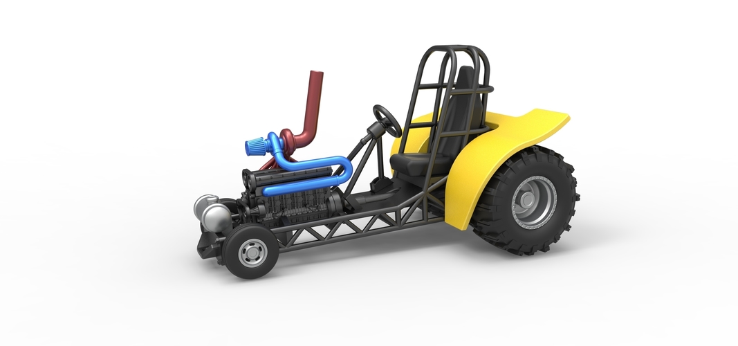 Diecast Mini Rod pulling tractor 8 Scale 1:25 3D Print 508467