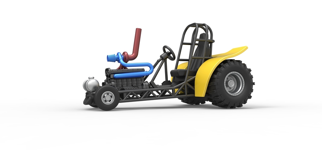 Diecast Mini Rod pulling tractor 8 Scale 1:25 3D Print 508468