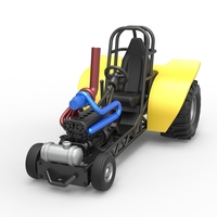 Mini Rod pulling tractor 8 Scale 1:25 - Thumbnail 3