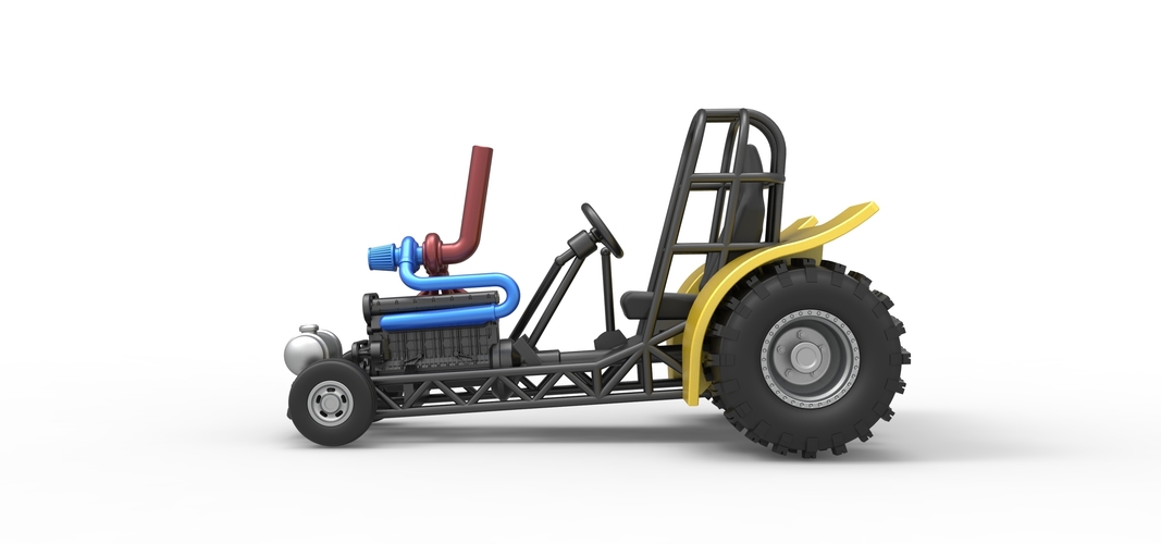 Diecast Mini Rod pulling tractor 8 Scale 1:25 3D Print 508473