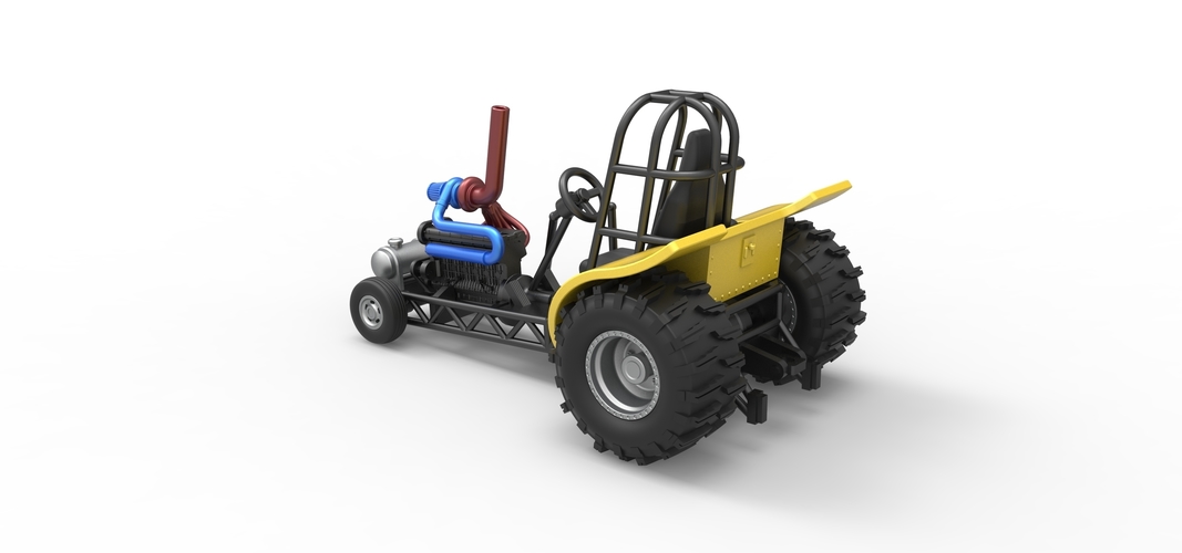 Diecast Mini Rod pulling tractor 8 Scale 1:25 3D Print 508476