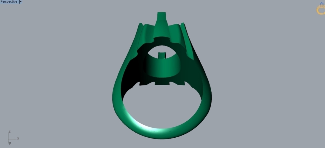 Cutter Signet Ring R 183 3D Print 508506