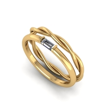 Small Baguette Ring R 182 3D Printing 508507