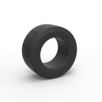 Small Diecast Super single semi tire 3 Scale 1:25 3D Printing 508517