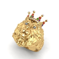 Lion Signet Ring R 181 - Thumbnail 1