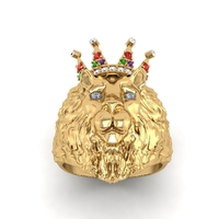 Lion Signet Ring R 181 - Thumbnail 2