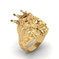 Lion Signet Ring R 181 - Thumbnail 4