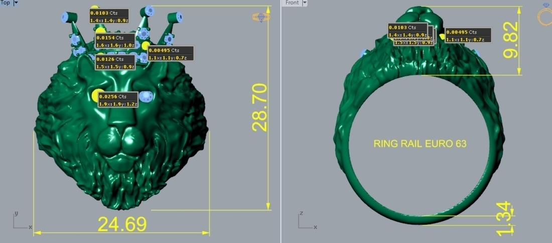 Lion Signet Ring R 181 3D Print 508536